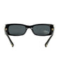 Valentino Black Rectangle Acetate Sunglasses