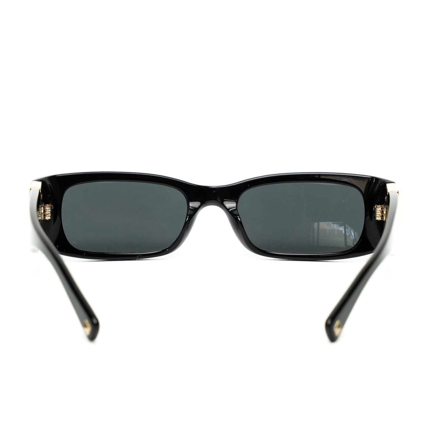 Valentino Black Rectangle Acetate Sunglasses