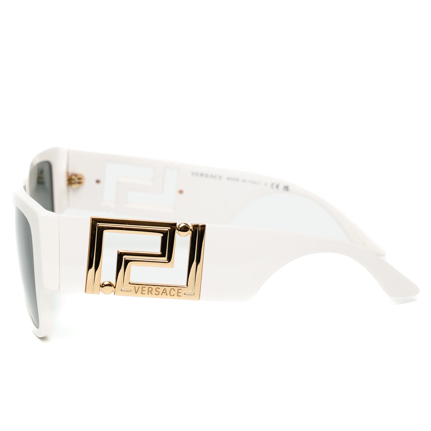 Versace White Rectangle Acetate Sunglasses