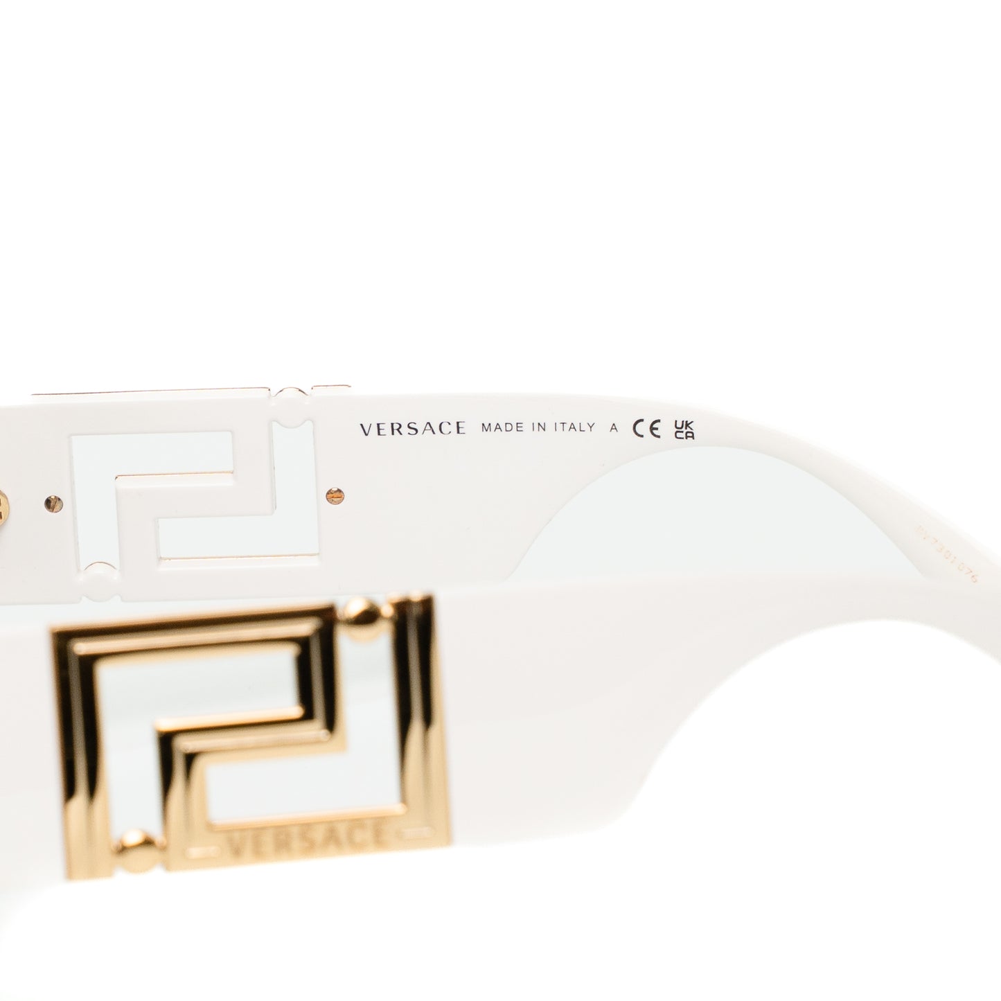 Versace White Rectangle Acetate Sunglasses