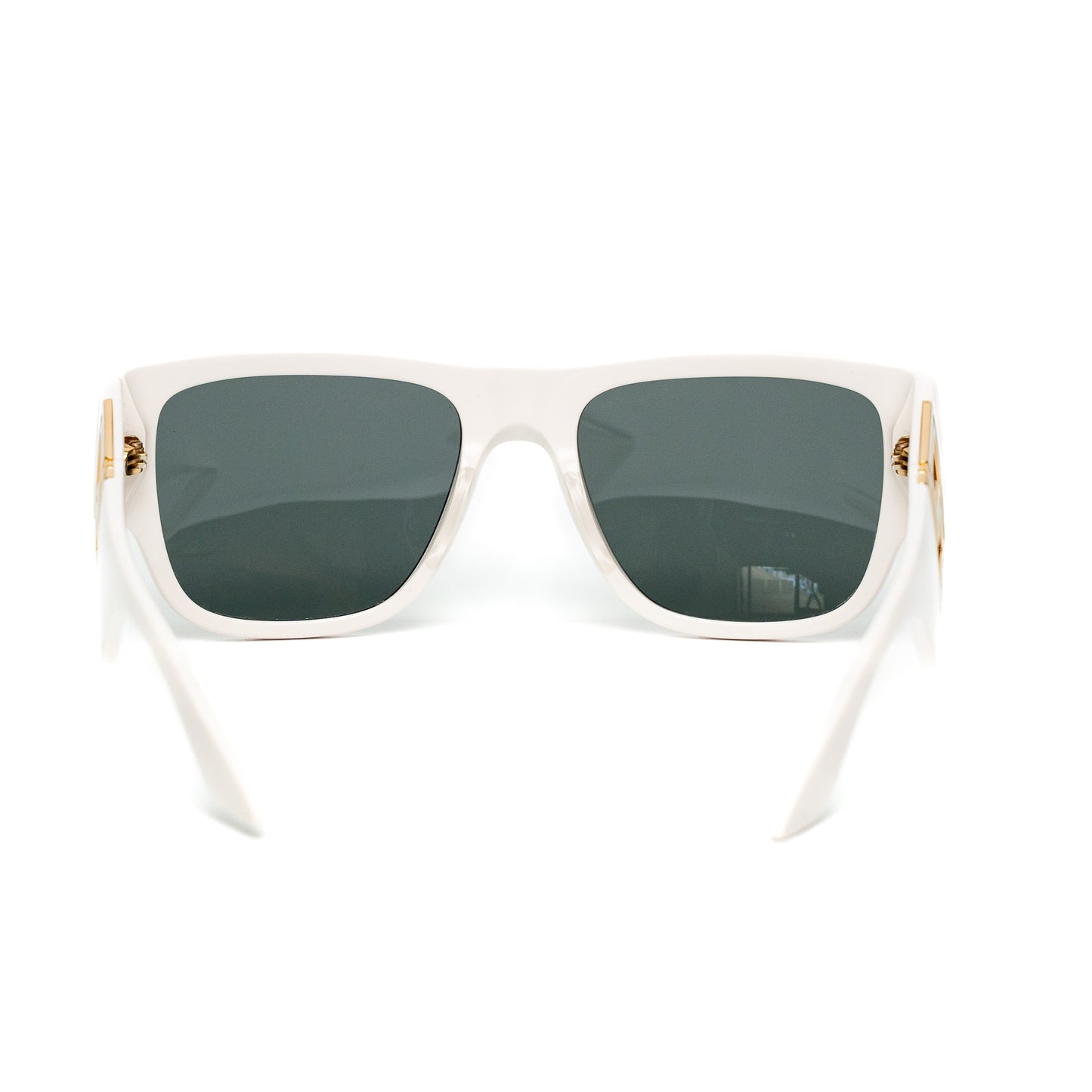 Versace White Rectangle Acetate Sunglasses