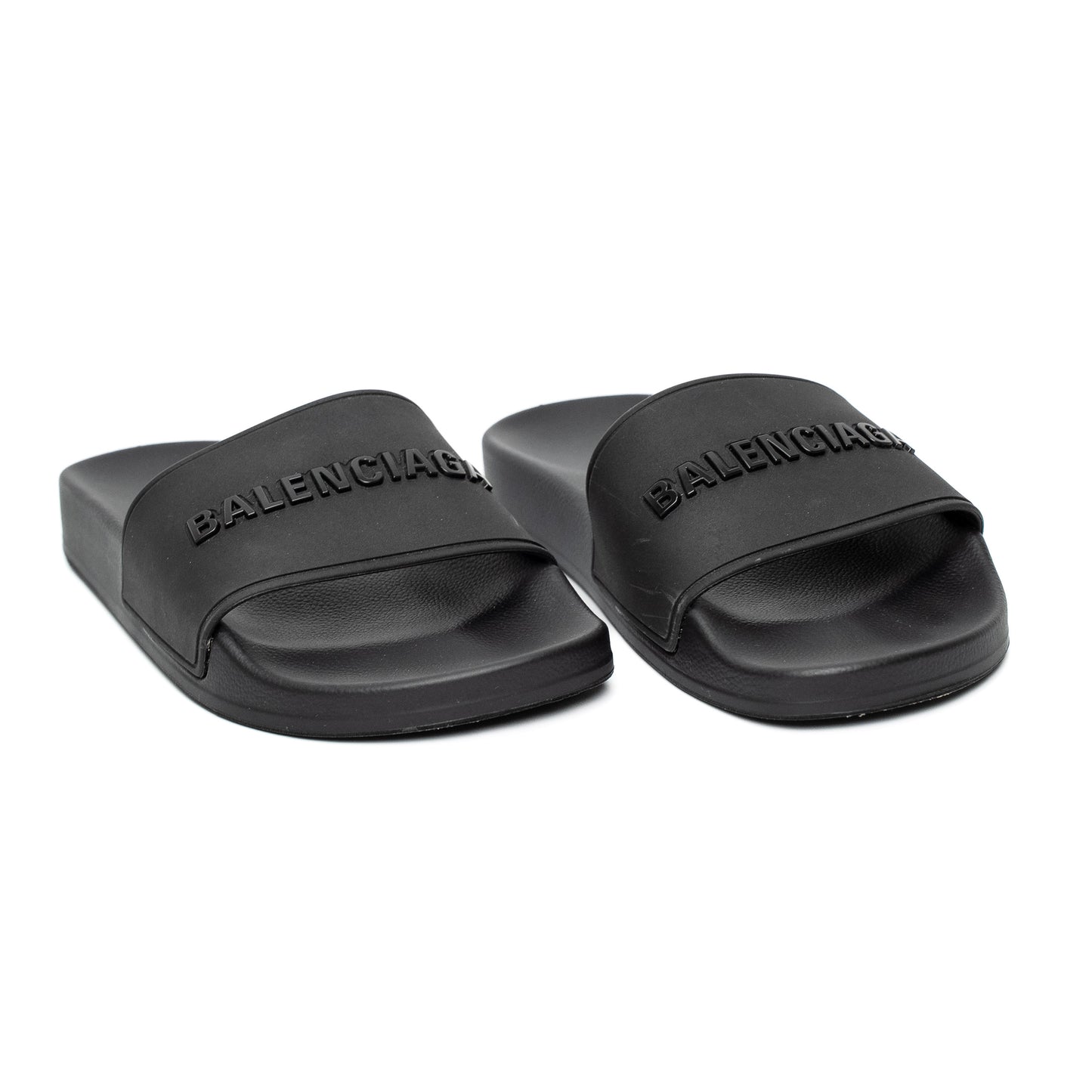 Balenciaga Pool Black Rubber Slides
