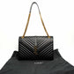 Saint Laurent Envelope Matelassé Black Leather Bag