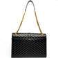 Saint Laurent Envelope Matelassé Black Leather Bag