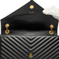 Saint Laurent Envelope Matelassé Black Leather Bag