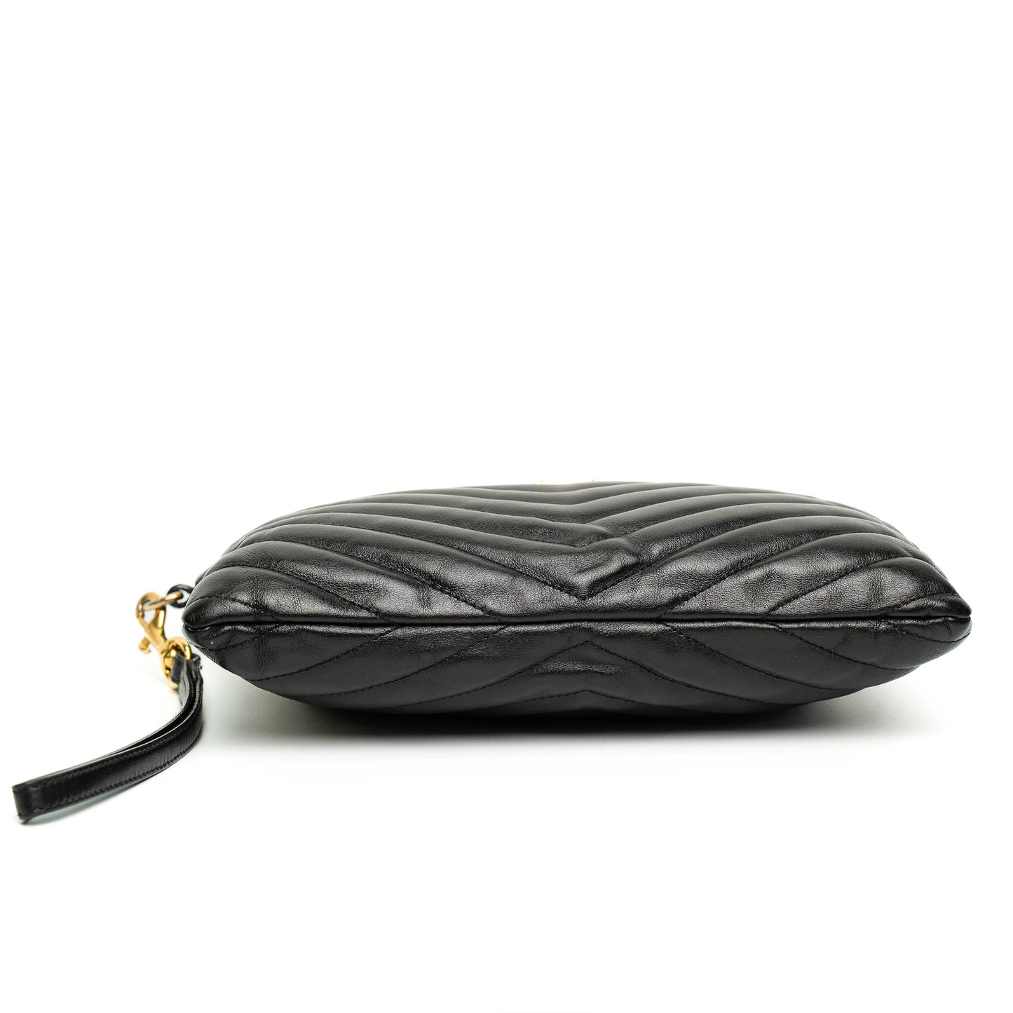 Saint Laurent Cassandre Black Leather Pouch