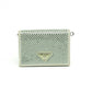Prada Crystal Aqua Leather Mini Bag