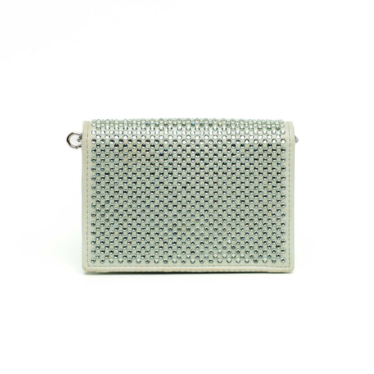 Prada Crystal Aqua Leather Mini Bag