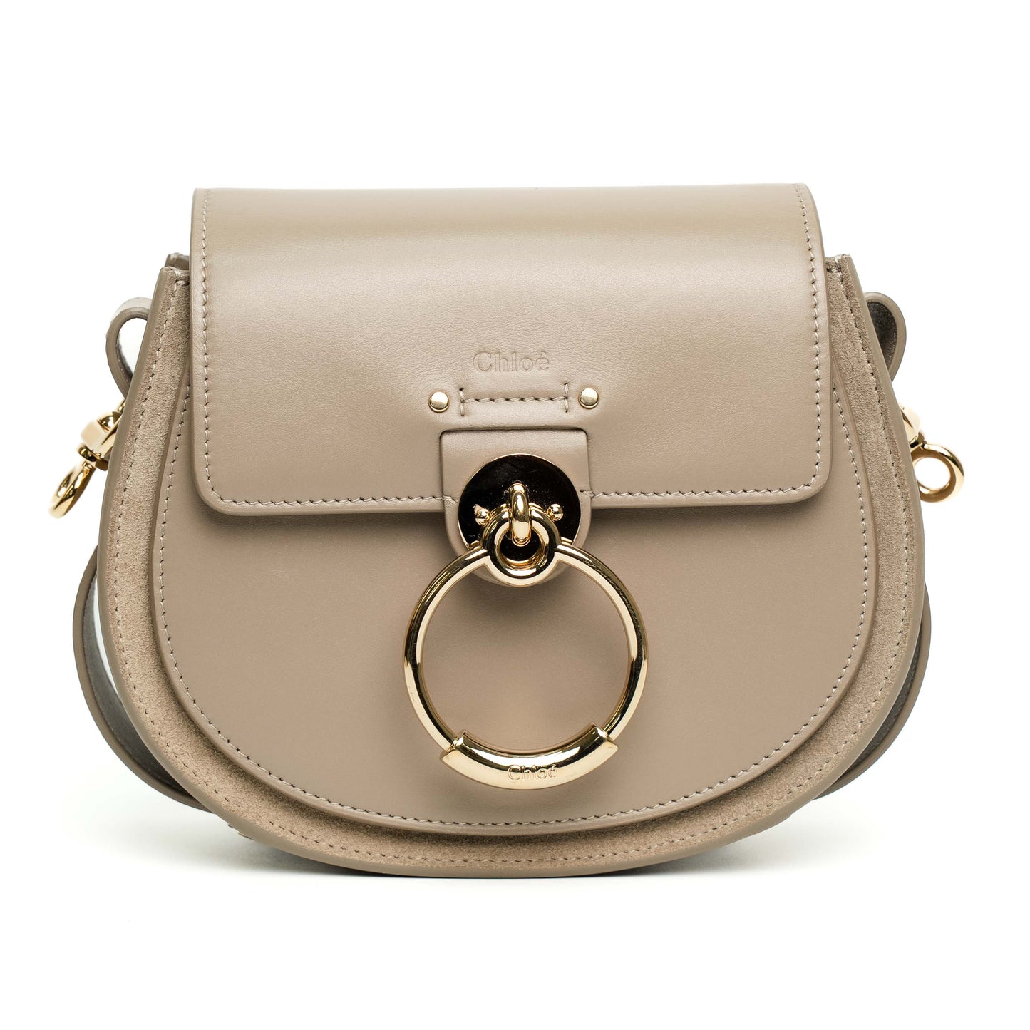 Chloé Tess Motty Grey Calfskin Crossbody Bag