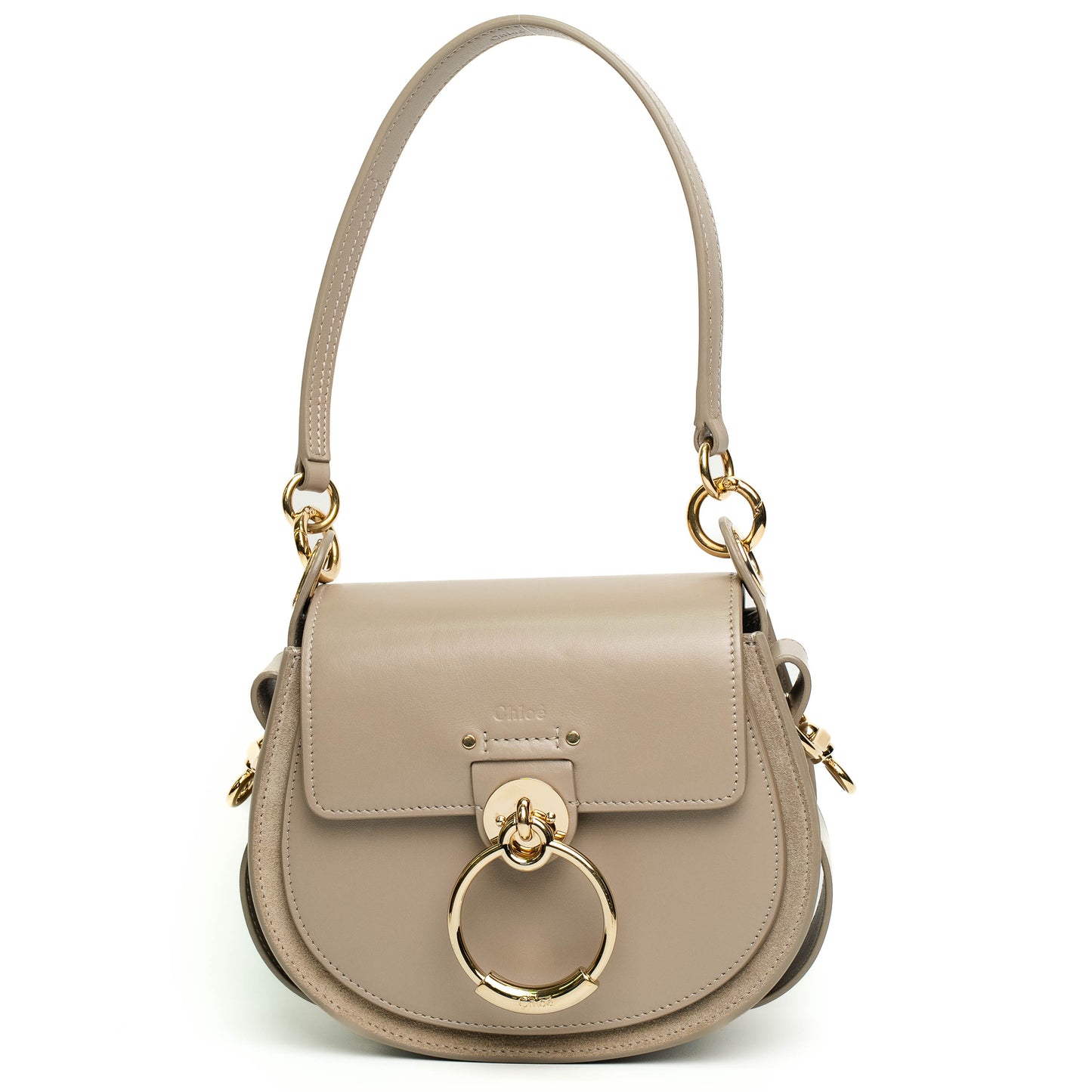 Chloé Tess Motty Grey Calfskin Crossbody Bag