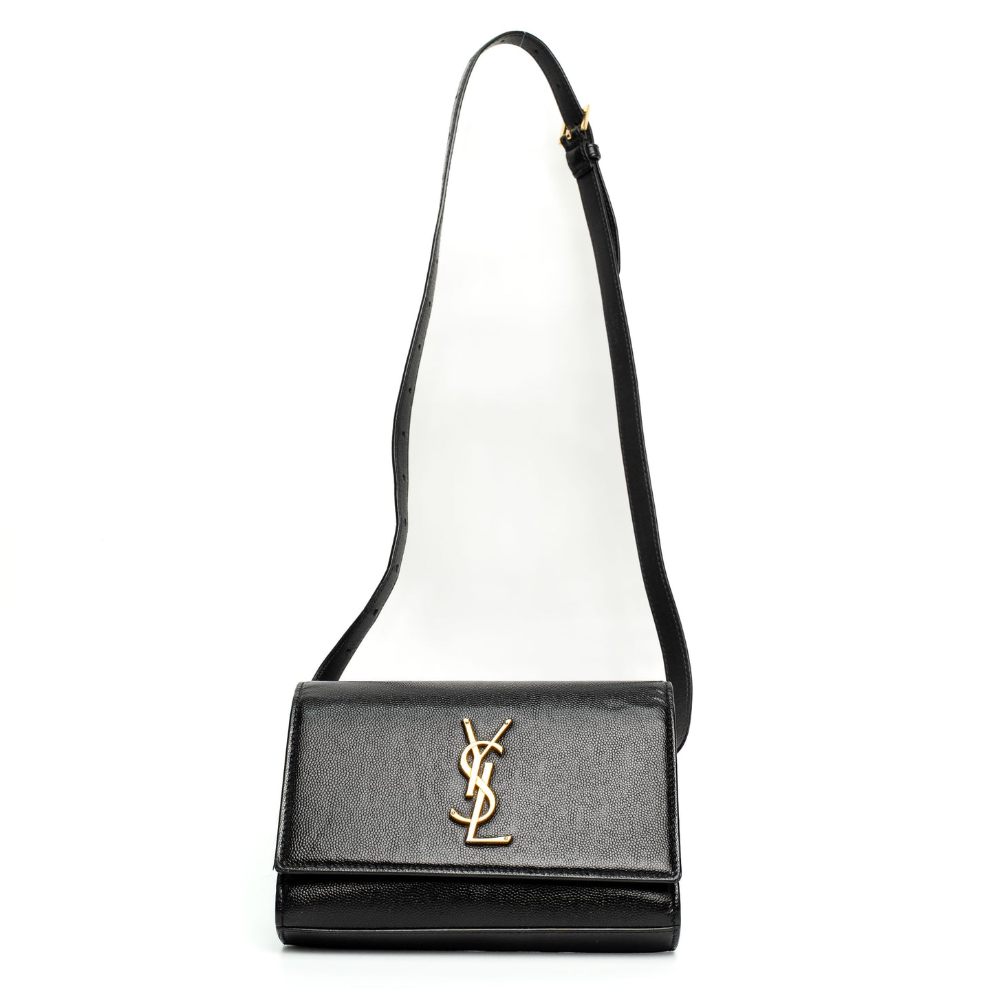 Saint Laurent Kate Black Calfskin Belt Bag