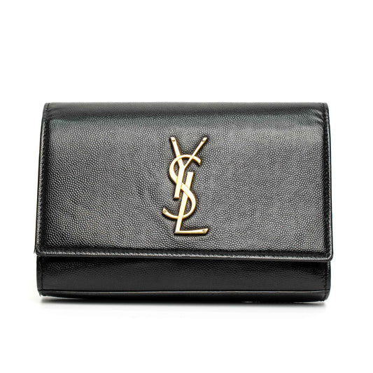 Saint Laurent Kate Black Calfskin Belt Bag