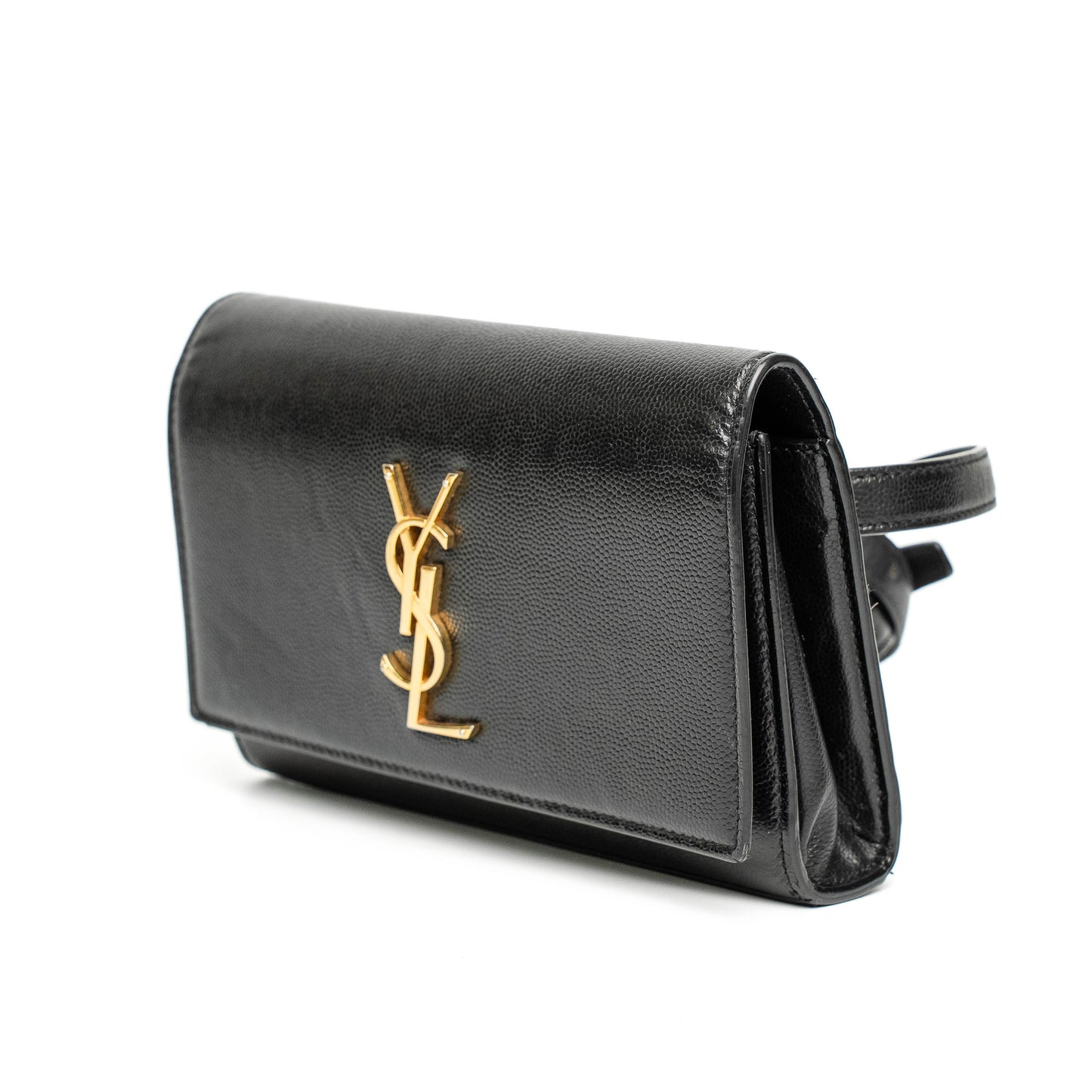 Saint Laurent Kate Black Calfskin Belt Bag