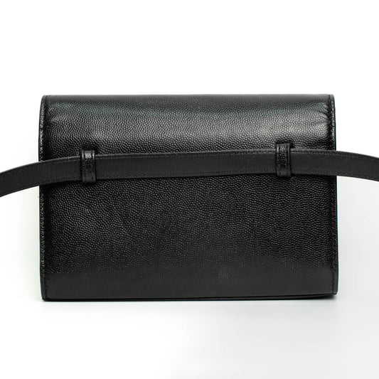 Saint Laurent Kate Black Calfskin Belt Bag