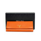 Prada Saffiano Papaya Leather Continental Wallet