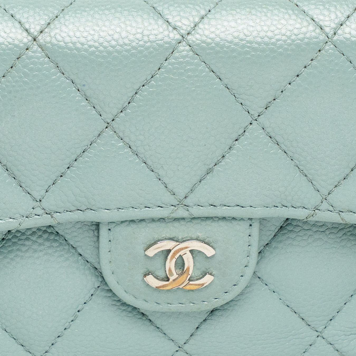 Chanel Classic Light Blue Caviar WOC Bag