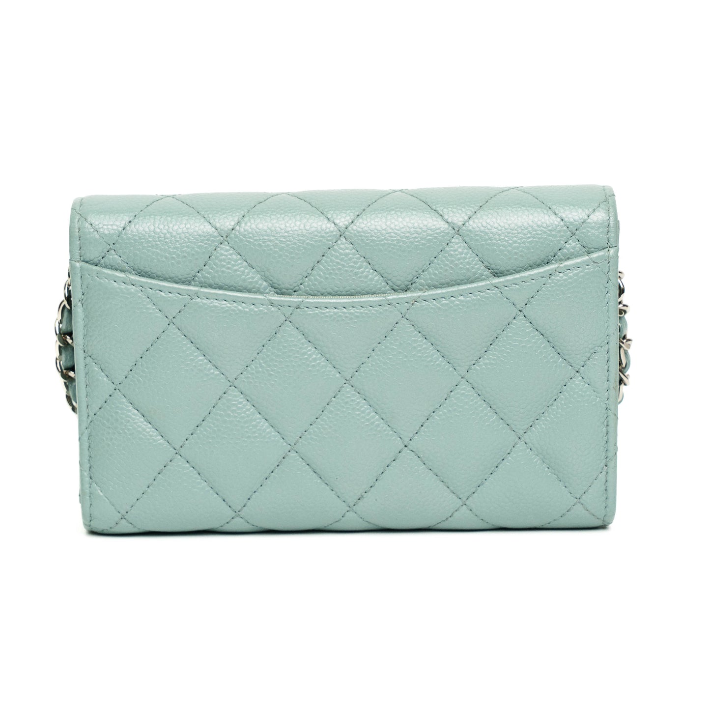 Chanel Classic Light Blue Caviar WOC Bag