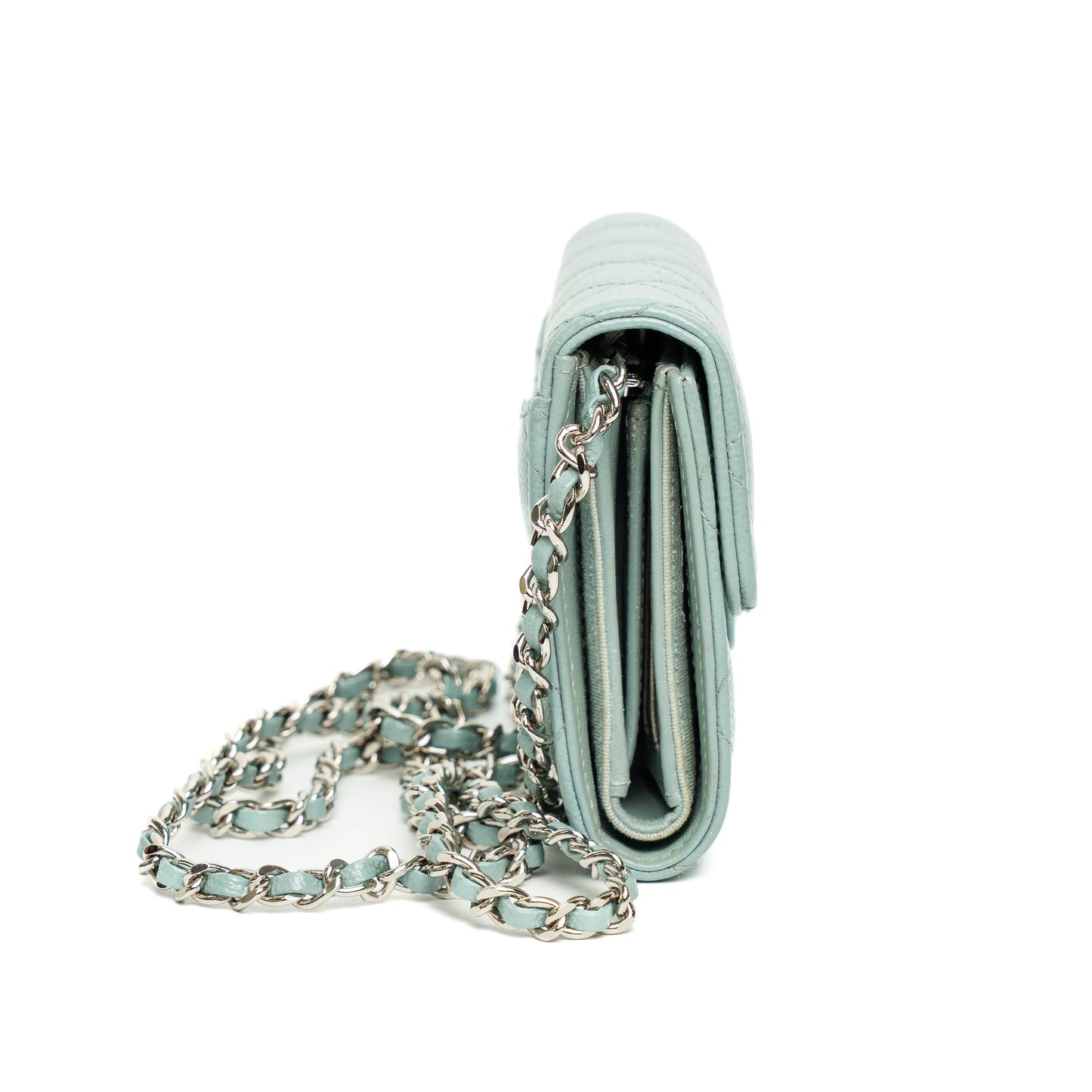 Chanel Classic Light Blue Caviar WOC Bag