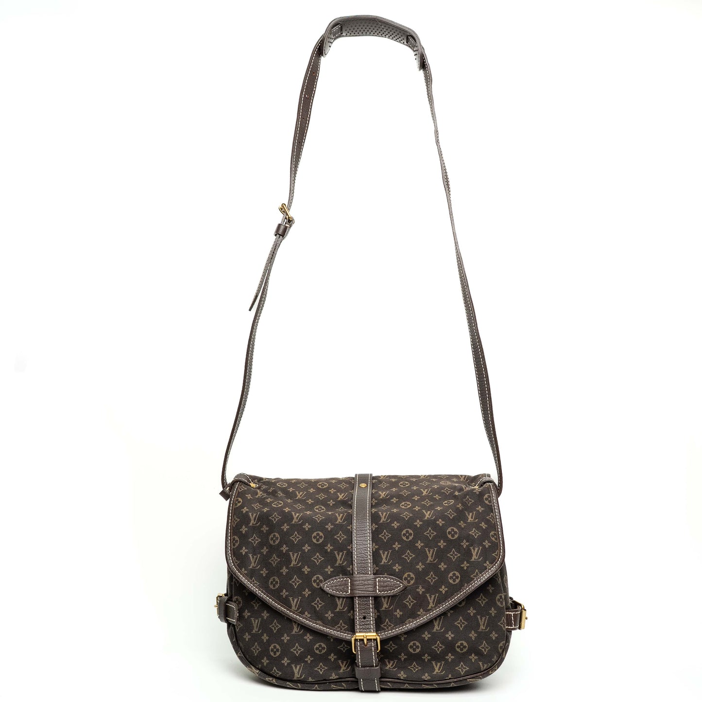 Louis Vuitton Saumur 30 Ebene Mini Lin Messenger Bag