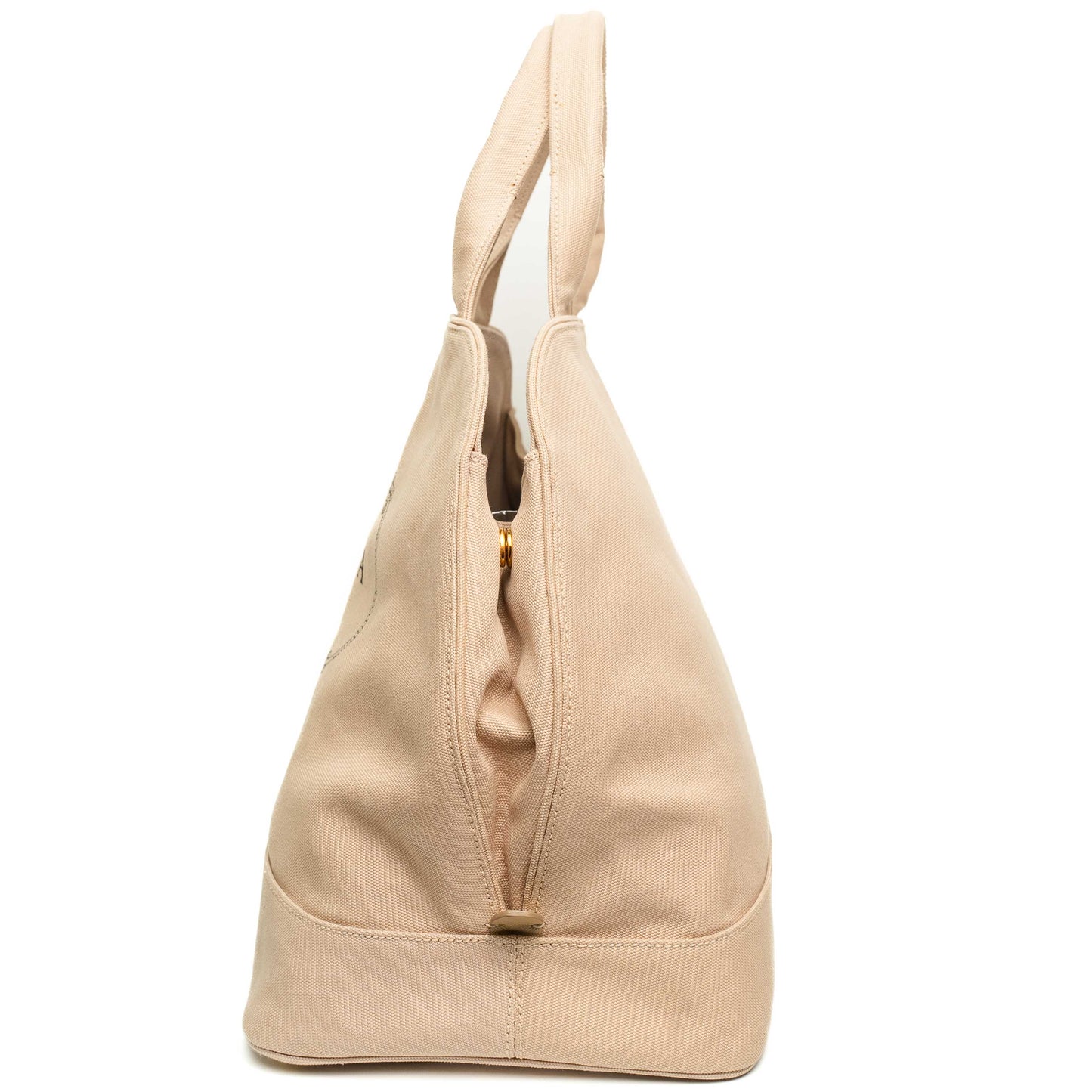Prada Canapa Logo Beige Canvas Tote Bag