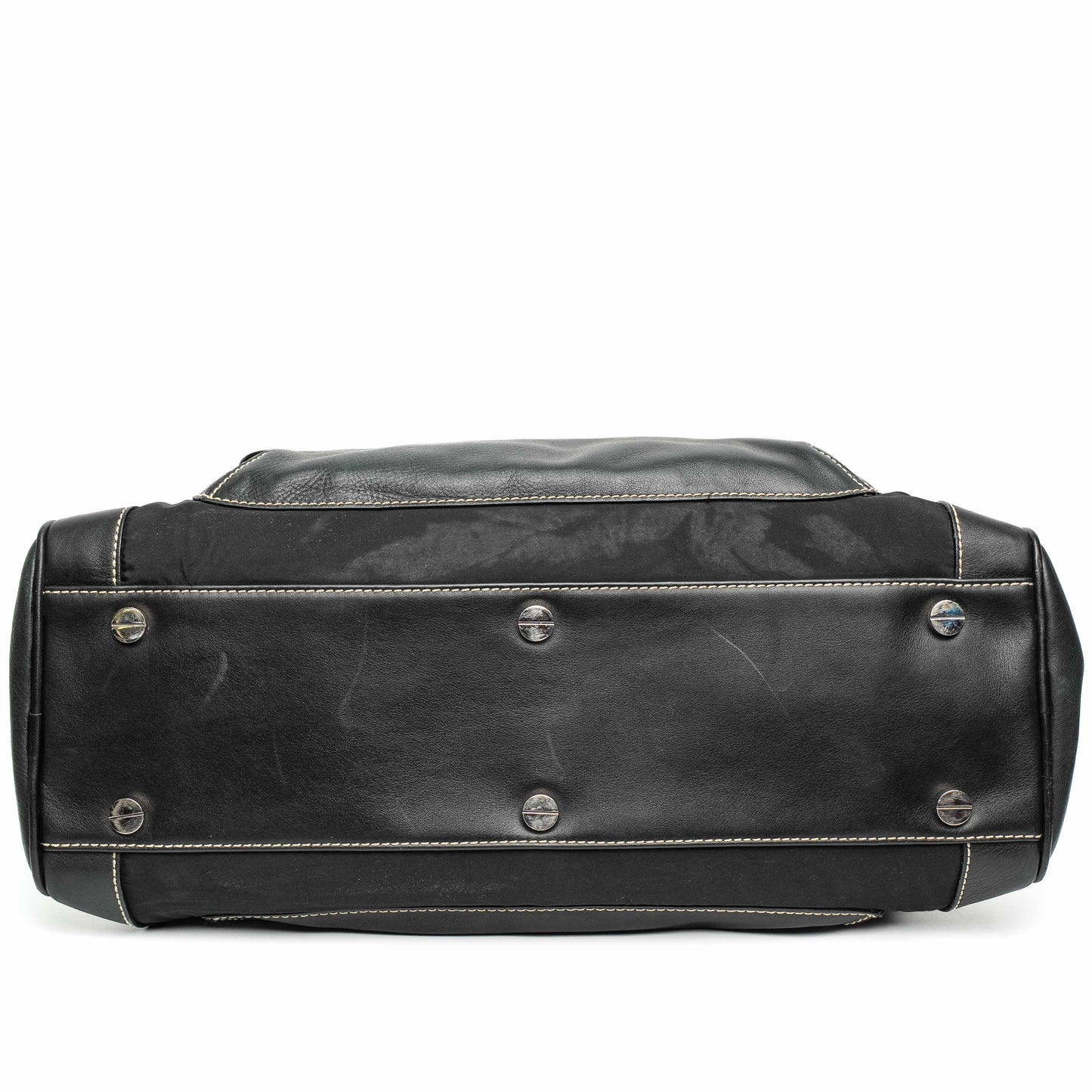 Versace Black Calfskin Leather Business Travel Bag