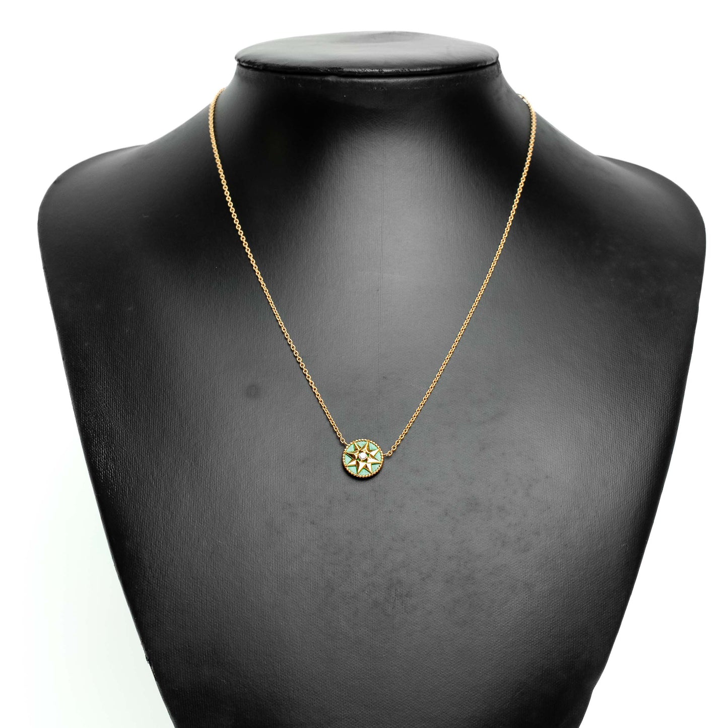 Dior Rose des Vents Gold Malachite Necklace
