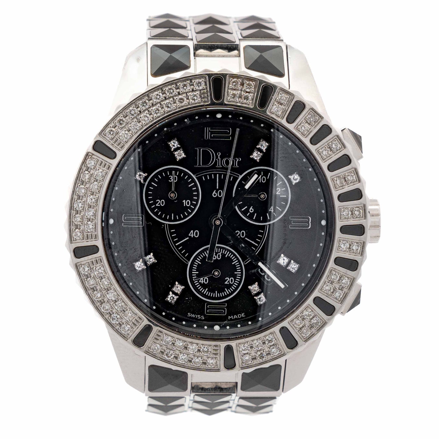 Christian Dior Christal Diamond Steel Watch