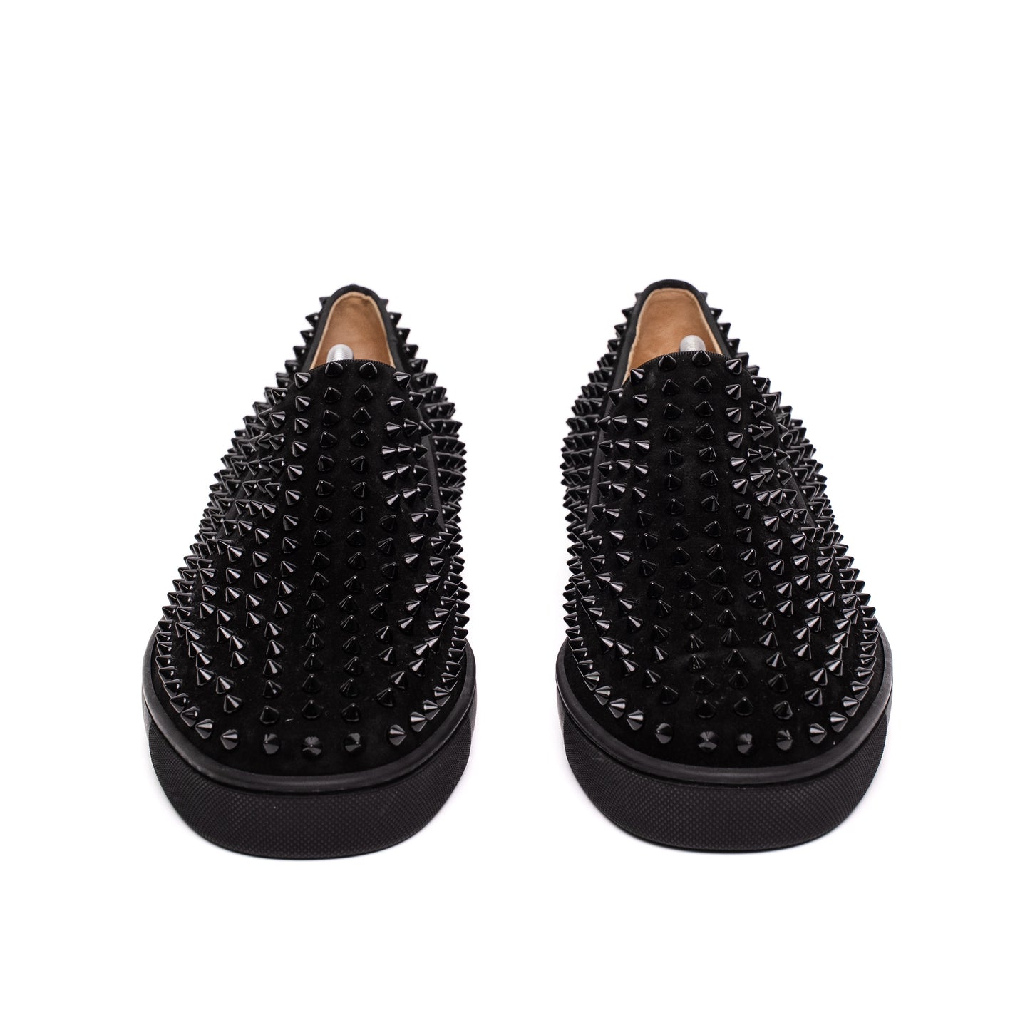 Christian Louboutin Black Spiked Slip Sneakers