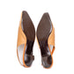 Salvatore Ferragamo Tan Slingback Heels