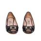Salvatore Ferragamo Black Leather Wedge Heels