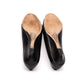 Salvatore Ferragamo Black Leather Wedge Heels