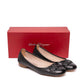Salvatore Ferragamo Black Leather Ballet Flats