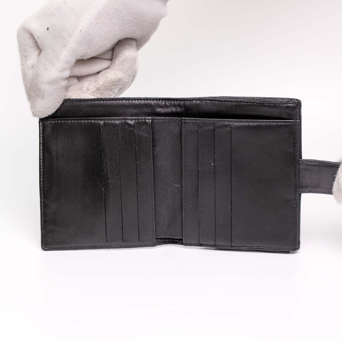 Chanel CC Caviar Leather Black Compact Wallet