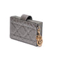 Dior Lady Dior Cannage Silver Leather Card Holder