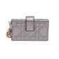 Dior Lady Dior Cannage Silver Leather Card Holder