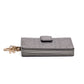 Dior Lady Dior Cannage Silver Leather Card Holder