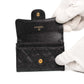 Chanel Caviar Quilted Black Flap Card Holder Wallet