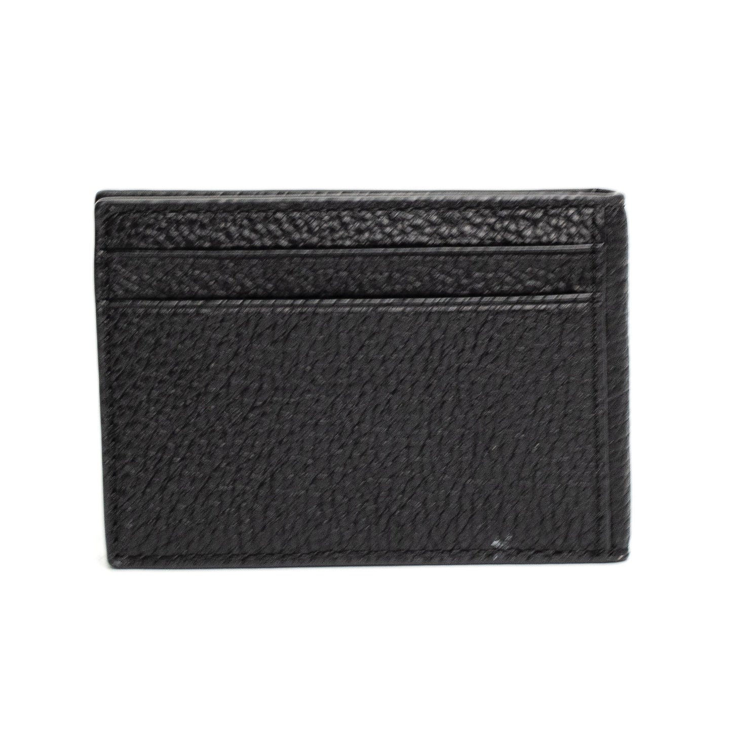 Coach Black Pebbled Leather Compact Bifold Wallet