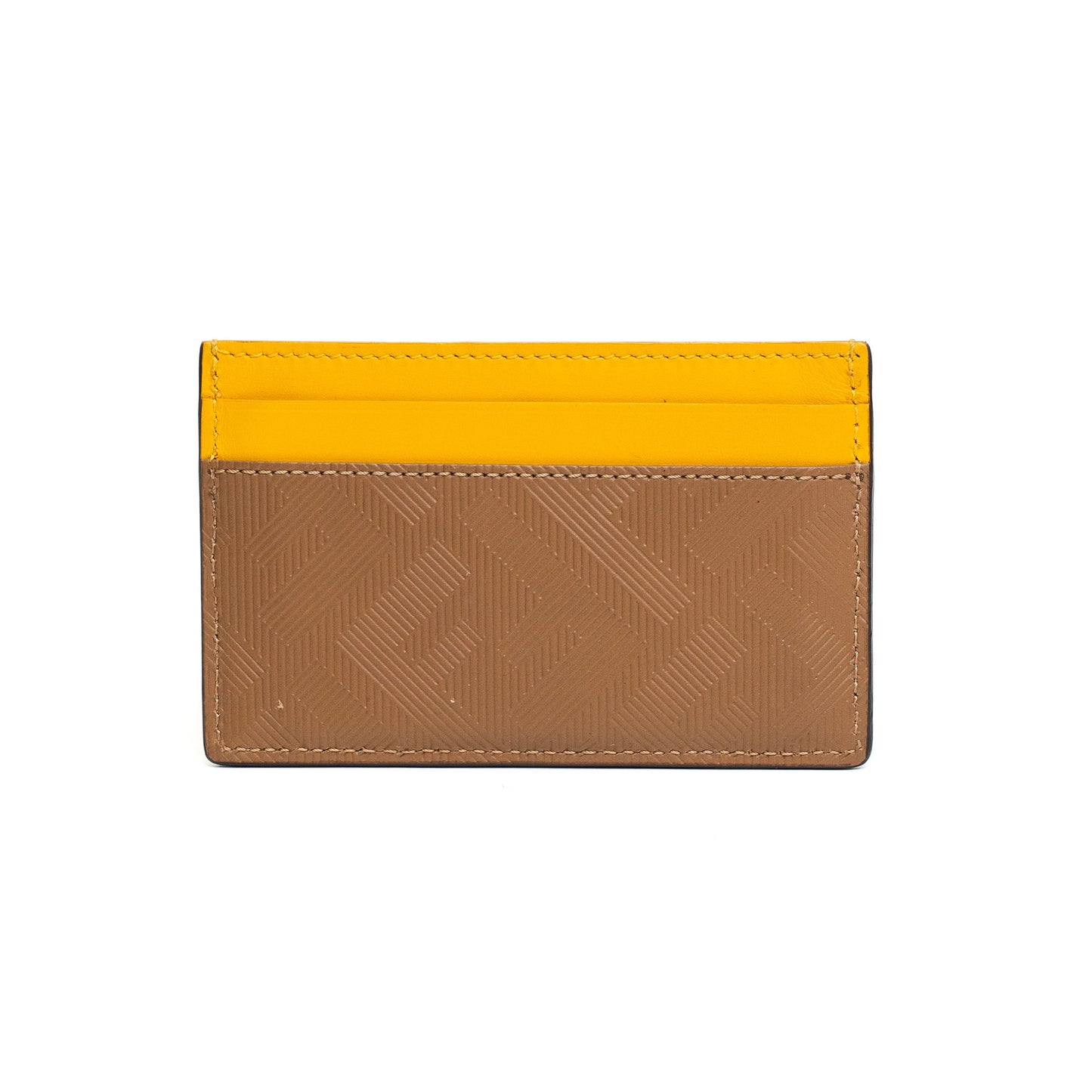 Fendi Shadow Brown Leather Slim Card Holder