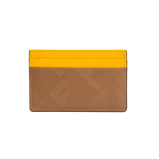 Fendi Shadow Brown Leather Slim Card Holder
