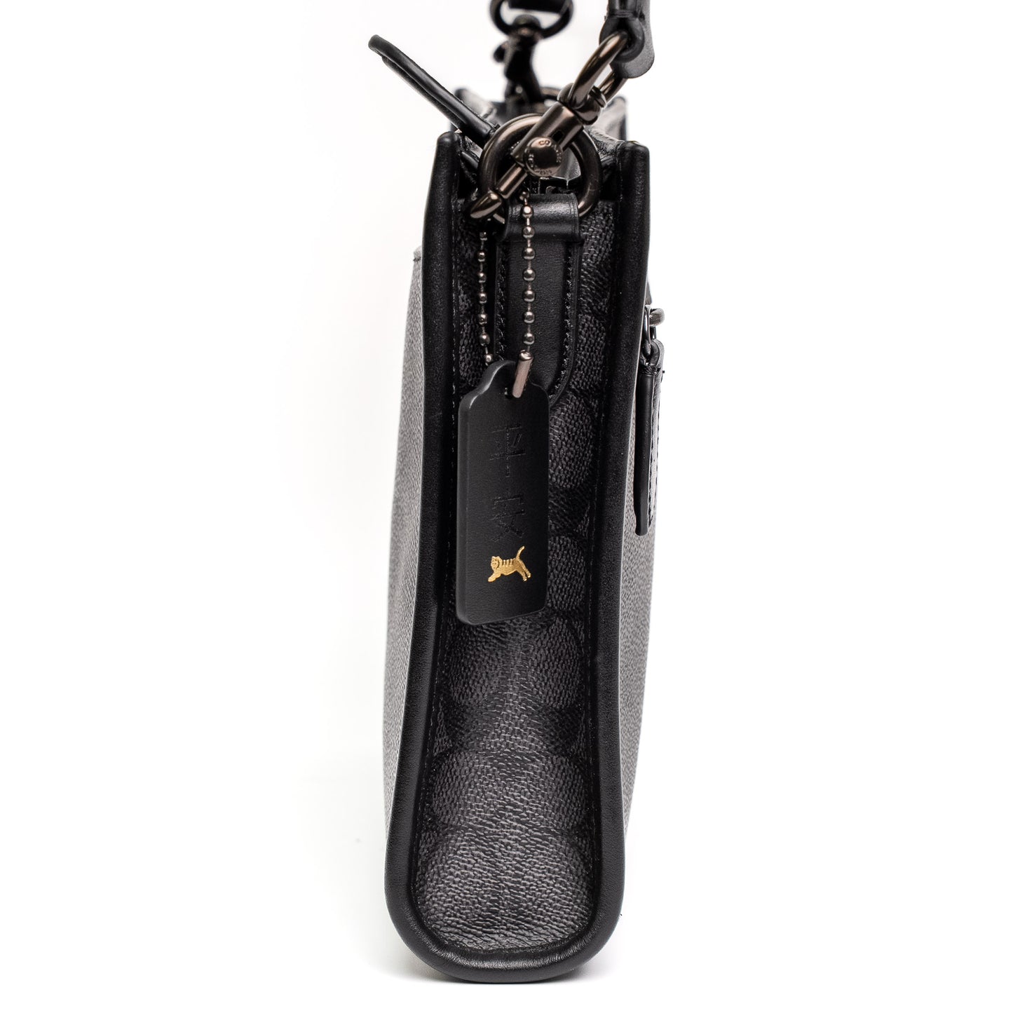 Coach Hitch Black Signature Canvas Crossbody Bag