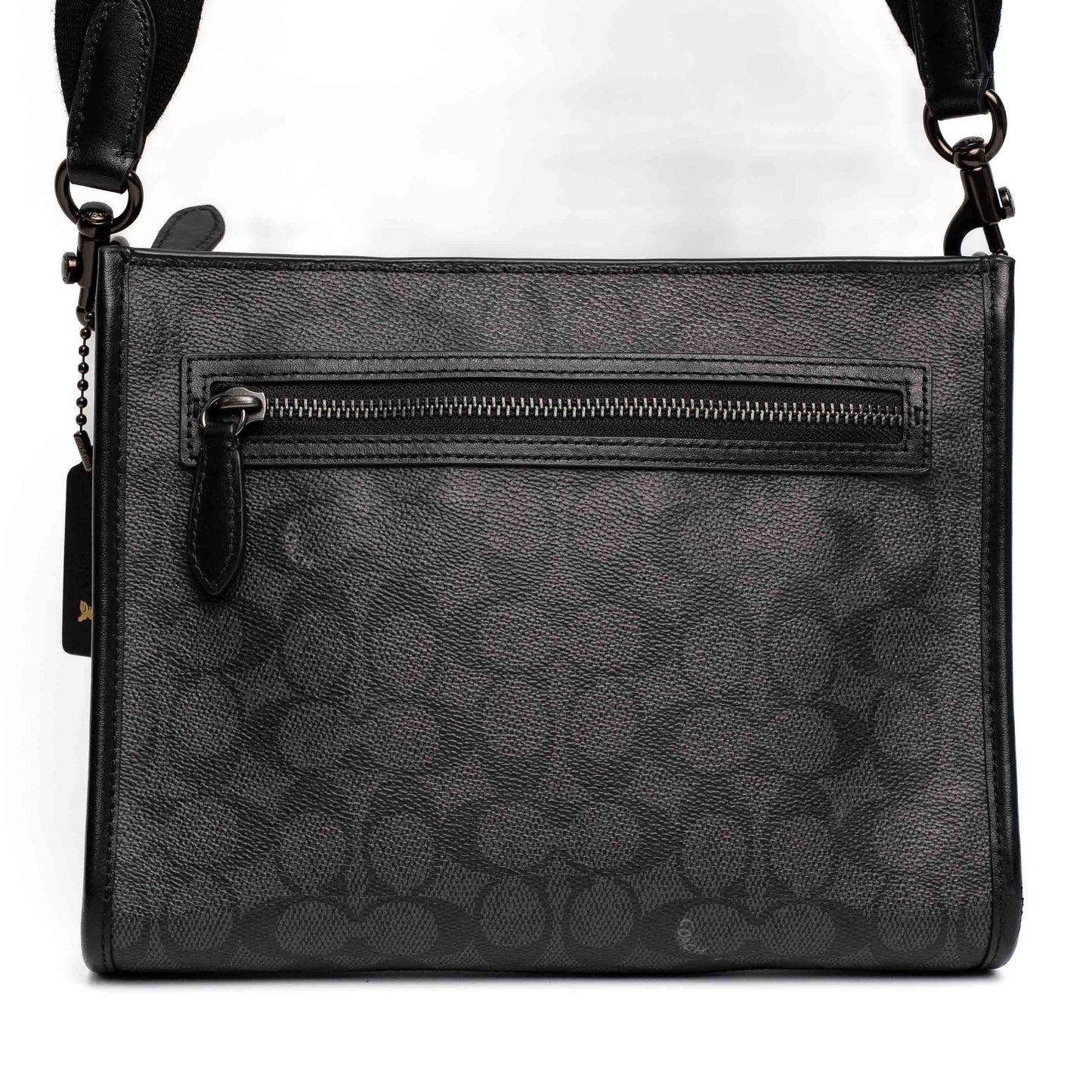 Coach Hitch Black Signature Canvas Crossbody Bag