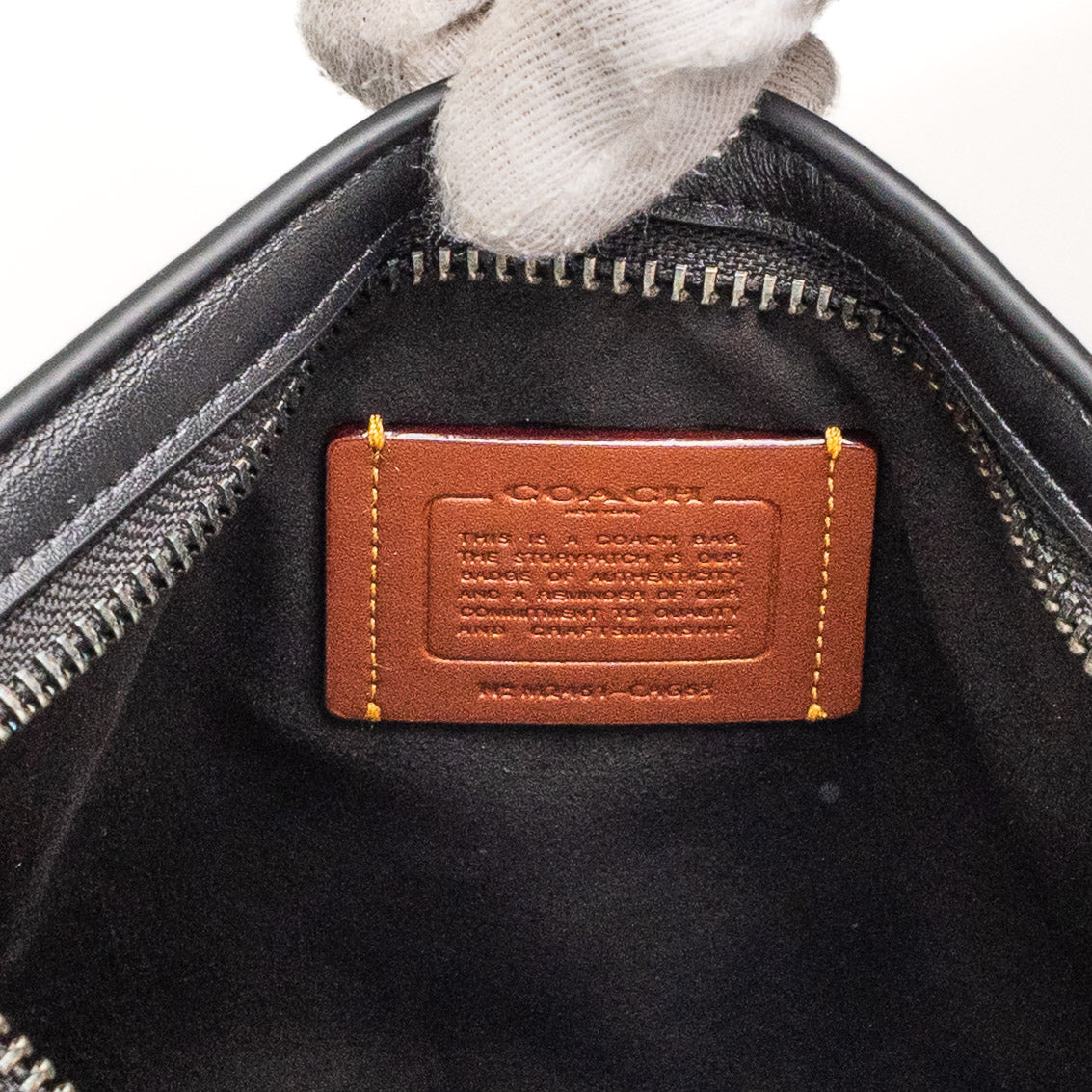 Coach Hitch Black Signature Canvas Crossbody Bag