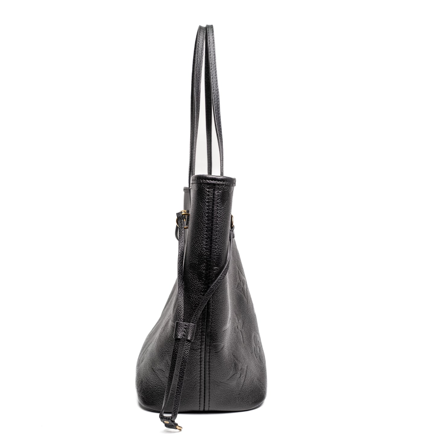 Louis Vuitton Neverfull MM Black Empreinte Leather Tote Bag