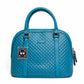 Gucci Microguccissima Blue Leather Boston Bag