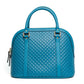 Gucci Microguccissima Blue Leather Boston Bag