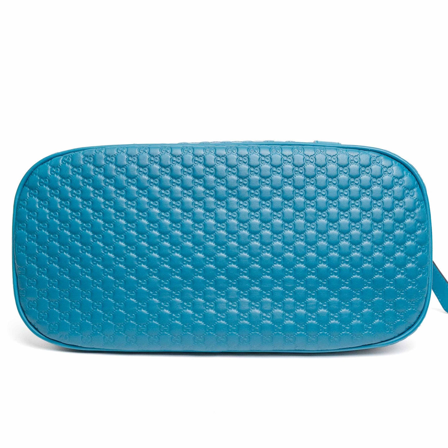 Gucci Microguccissima Blue Leather Boston Bag