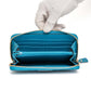 Gucci Micro GG Teal Leather Zip Wallet