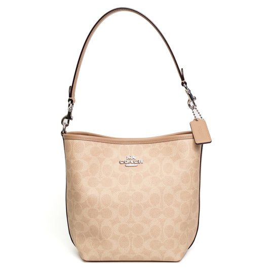 Coach City Bucket Beige Canvas Shoulder Bag