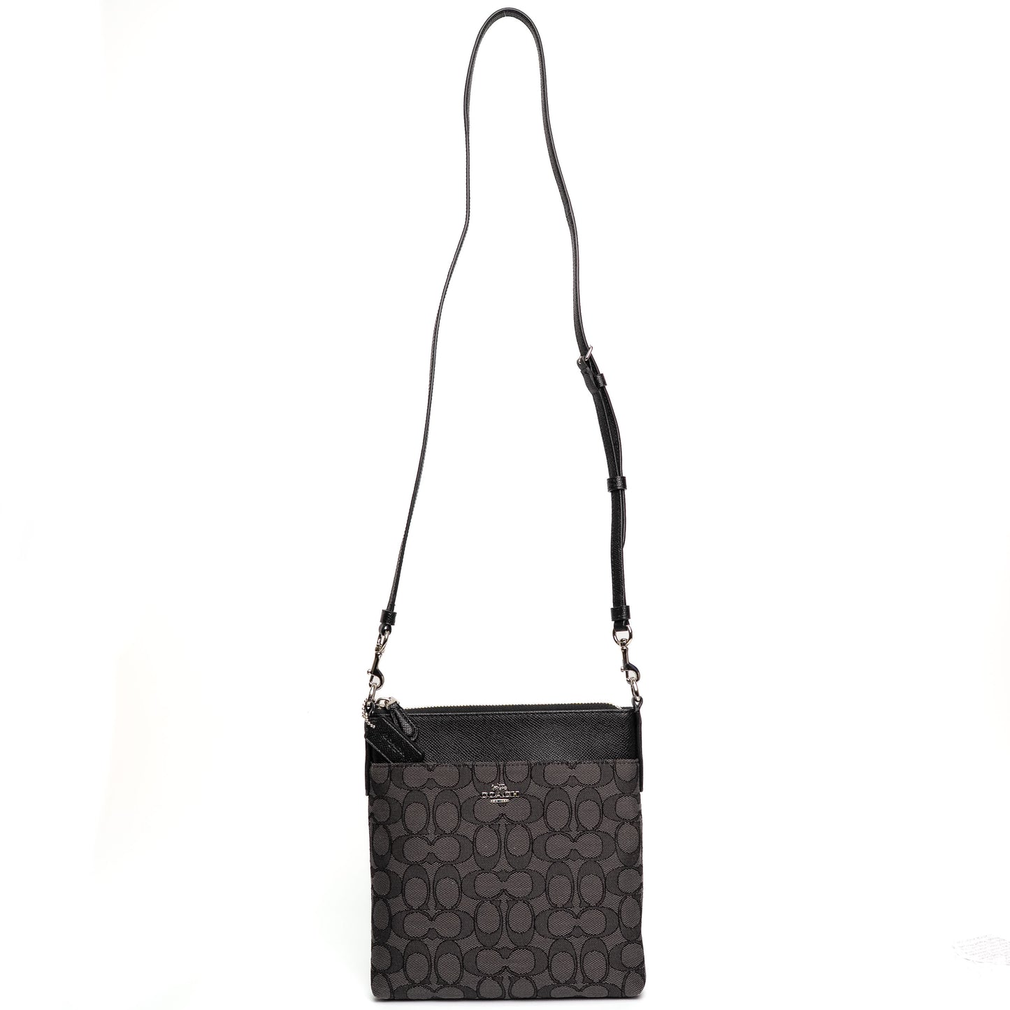 Coach Kitt Signature Jacquard Black Crossbody Bag